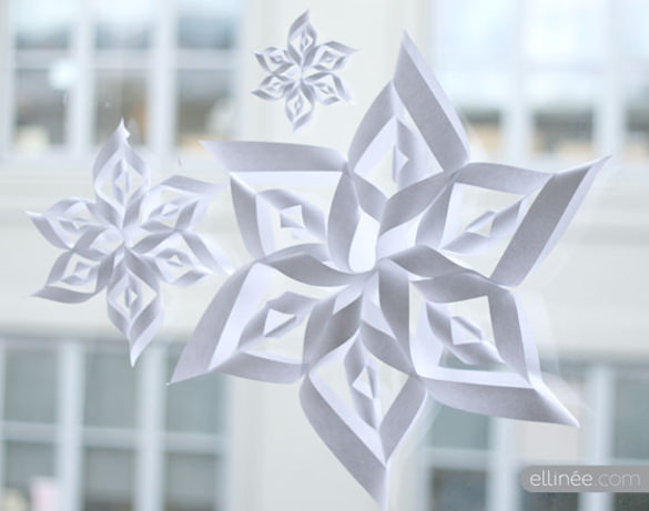 freebie 3d paper snowflake printable download