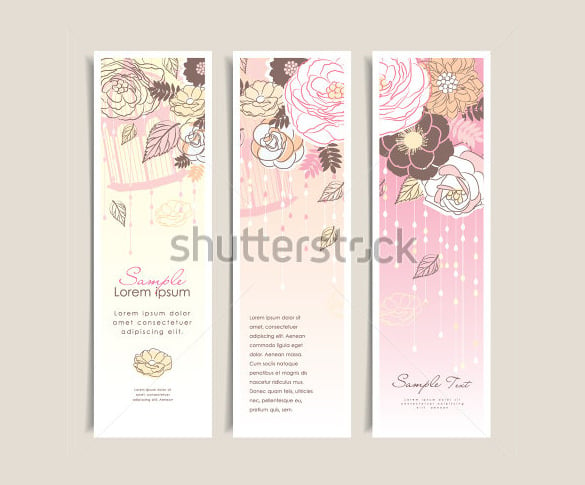 floral background wedding bookmark template download