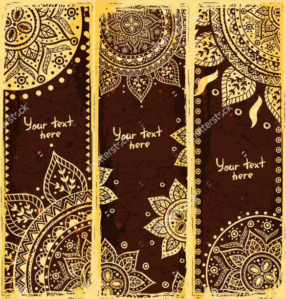 ethnic wedding bookmark design template download