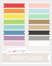 Label Sample Pennant Banner Template Download