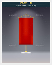 Red Pennant Sample Banner Template Download