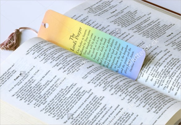 christian bookmark with holy bible