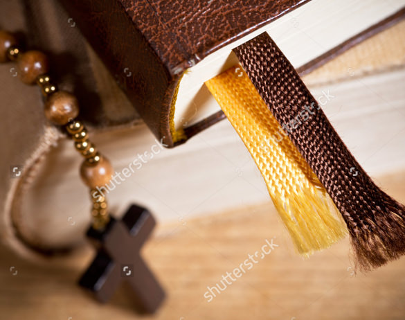 wooden cross christian bookmark template download