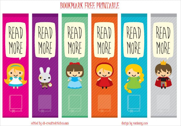 free printable kids bookmark templates download