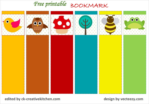 sample printable bookmarks 14  Free  Vector EPS Templates Bookmark PSD, Free