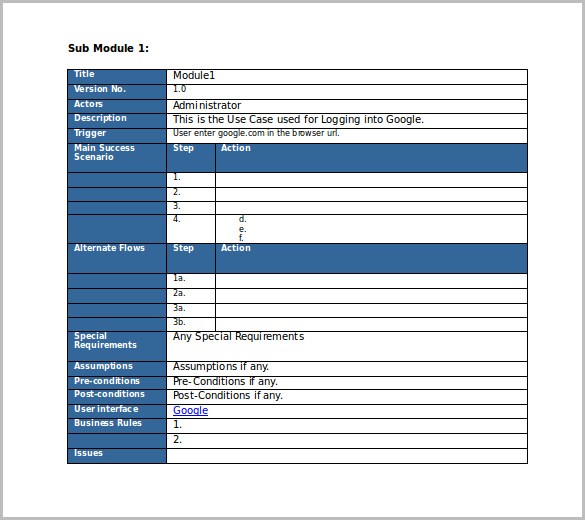 free editable use test case template ms word download