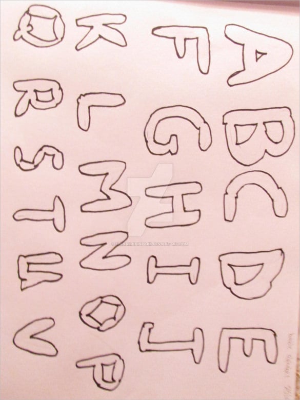 unique alphabet bubble letters