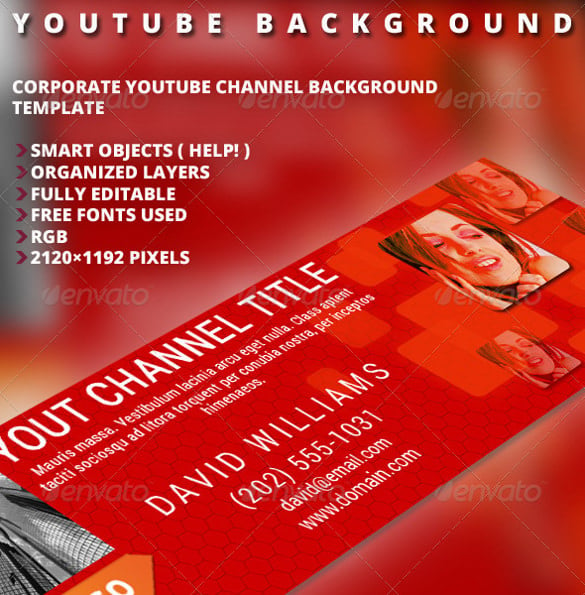 new youtube banner background template