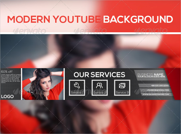 creative youtube banner background template