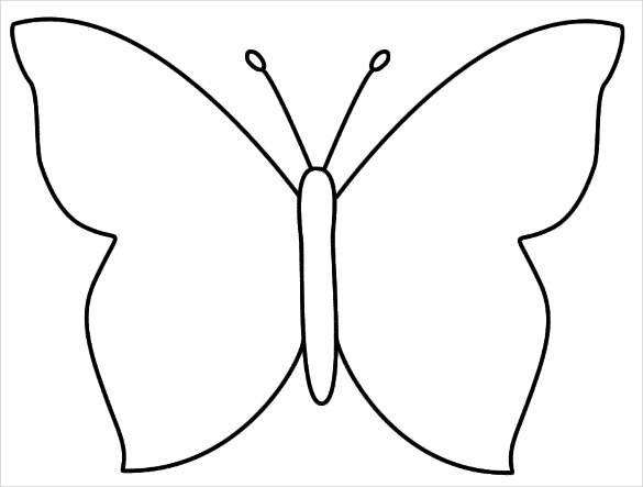 Simple Butterfly Coloring Page Insects Butterfly Coloring Page 6 Pics 