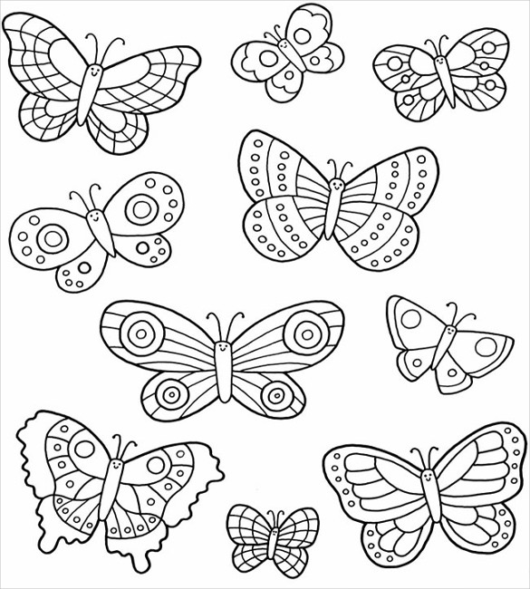 28 Butterfly Templates Printable Crafts Colouring Pages