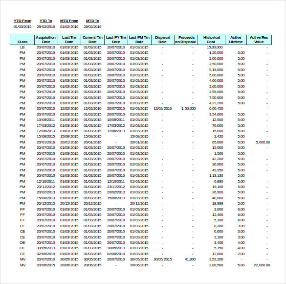 fixed assets register inventory template