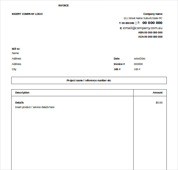 invoice excel template free