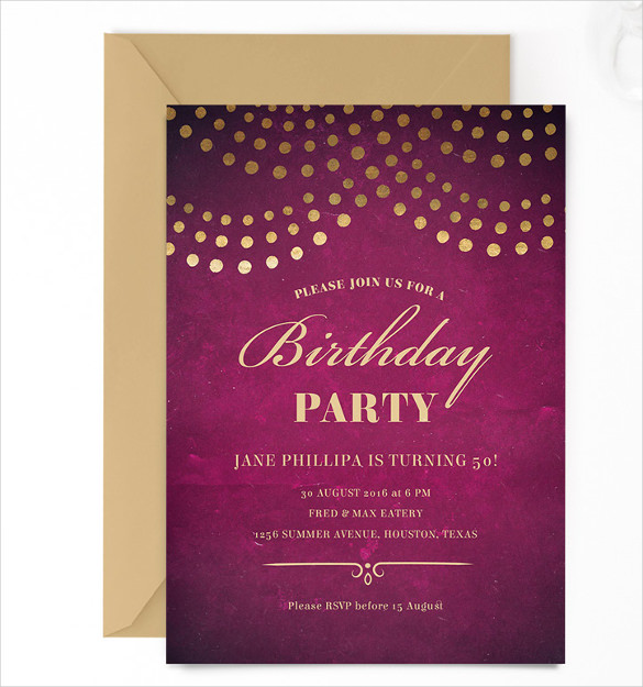 Birthday Party Invitation Email Sample 9