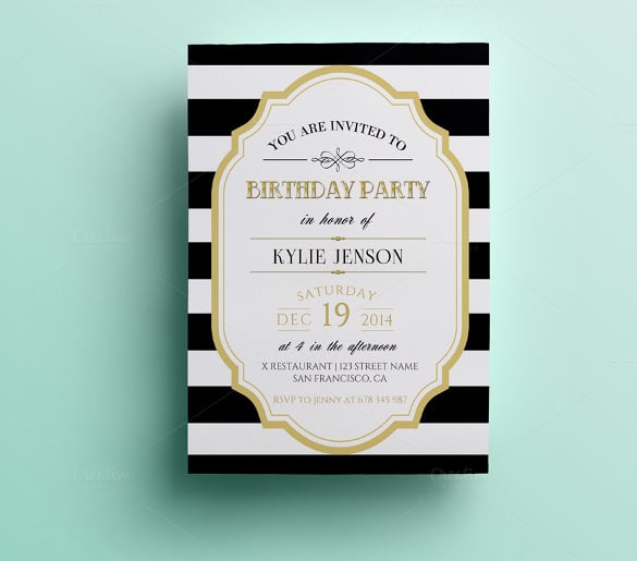 birthday party invitation psd template download