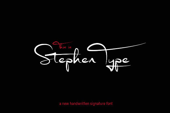 signature logo font stephen type otf format