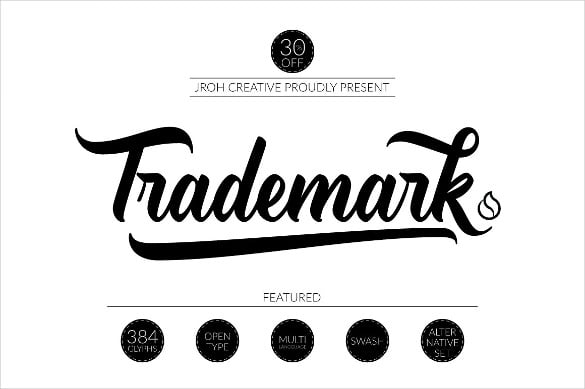 logo font for trademark in ttf format download