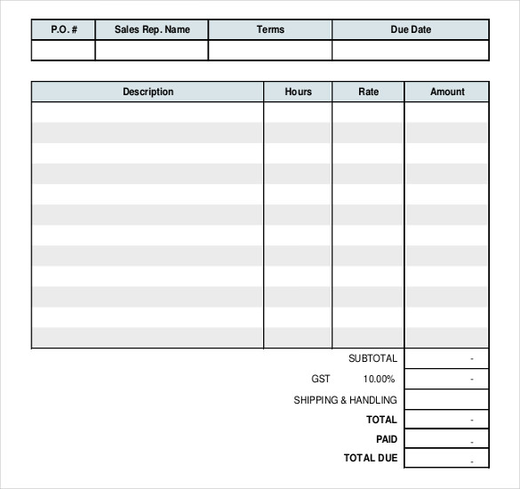 60 microsoft invoice templates pdf doc excel free premium