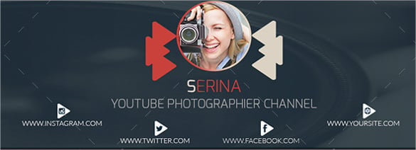 photographer youtube banner ad template