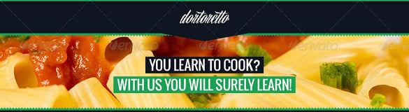 food youtube banner ad template