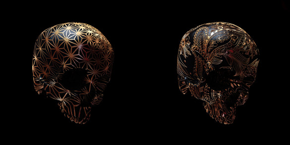 geometric skulls free patterns