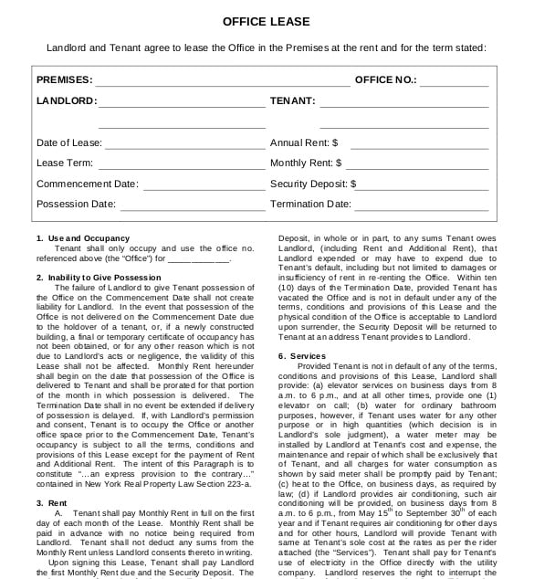 16 Lease Agreement Templates Word Pdf Pages 9998