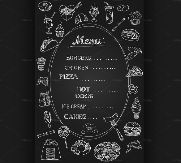 Chalkboard Menu Template 36+ Free PSD, EPS Format Download! Free