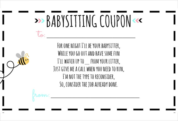 babysitting coupons for new mom