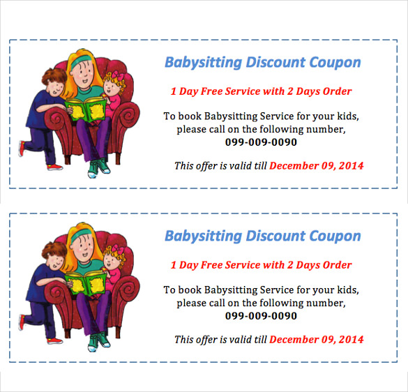 12+ Baby Sitting Coupon Templates PSD, AI, InDesign, Word