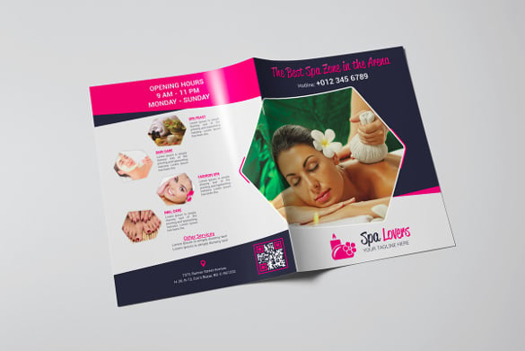 unique beauty parlour design brochure
