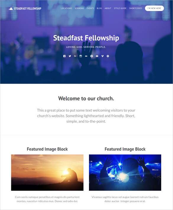 steadfast responsive wordpress church theme