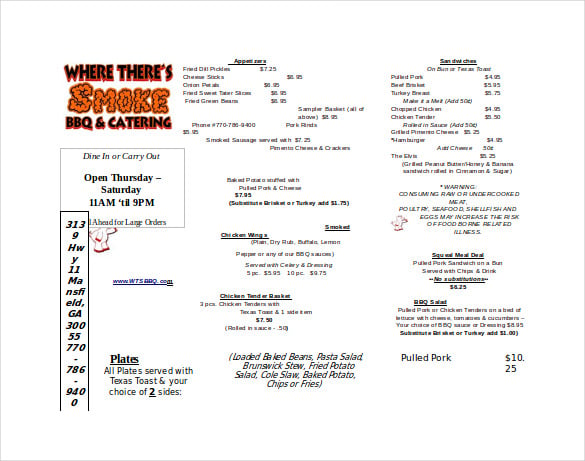 menu mansfield take out new template download
