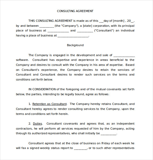 19+ Consulting Agreement Templates - Docs, Pages