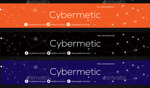 cybermetic simple youtube banner sample template