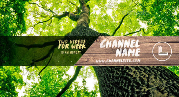 nature simple youtube banner sample template