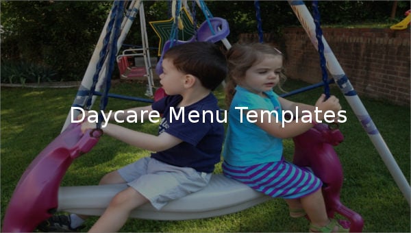 featured image daycare menu template