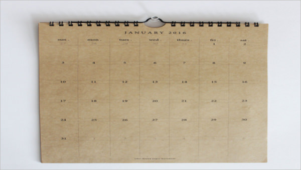featured image menu calendar template