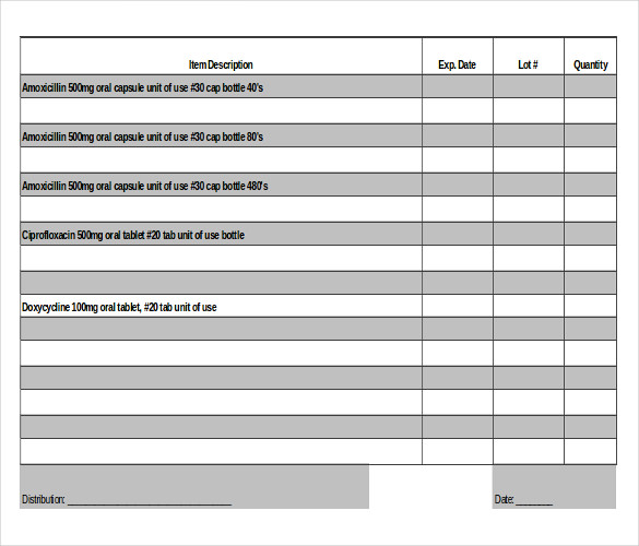 medical warehouse inventory template download