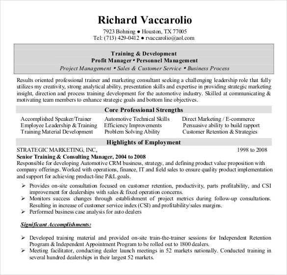 automobile resume templates  u2013 25  free word  pdf documents