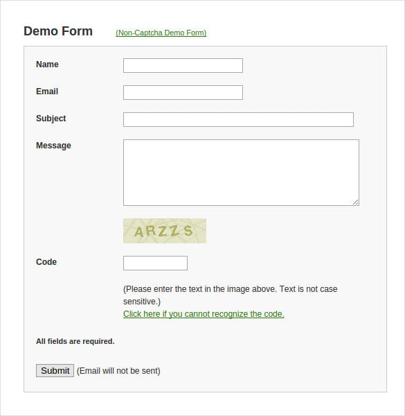 easy php contact form