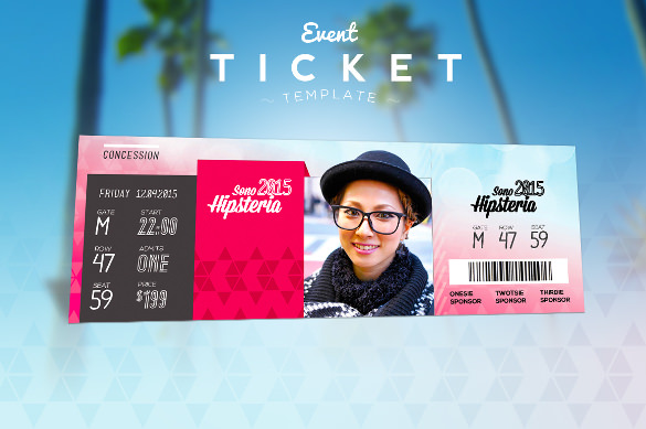 download event ticket template psd design format