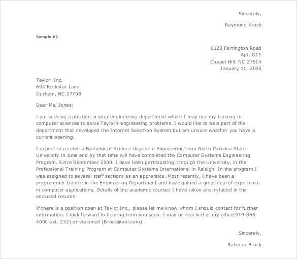 Format Of Business Letters Samples