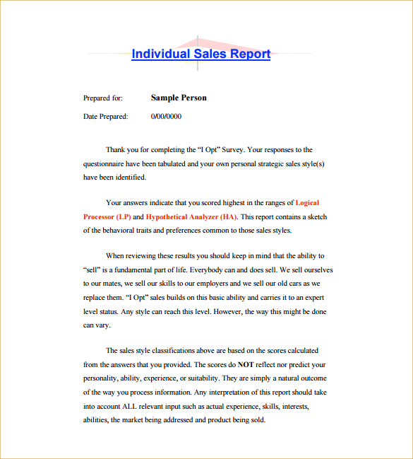 individual sales activity report pdf template free download