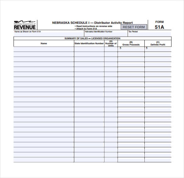distributor sales activity report free pdf template download