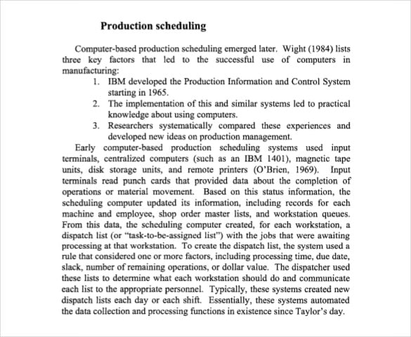 a history of production scheduling free pdf template