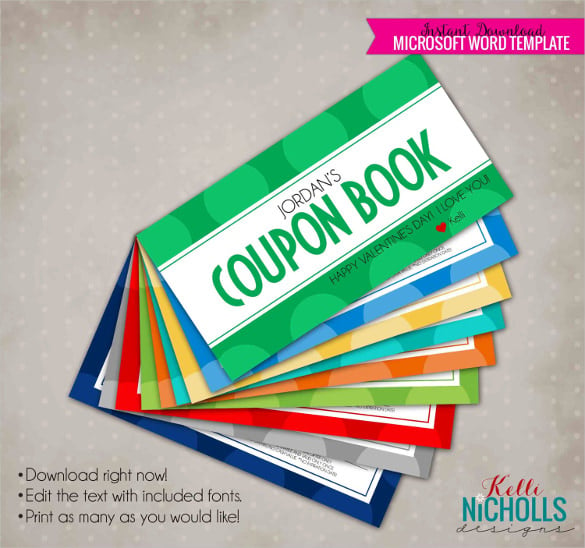 editable sample coupon book template