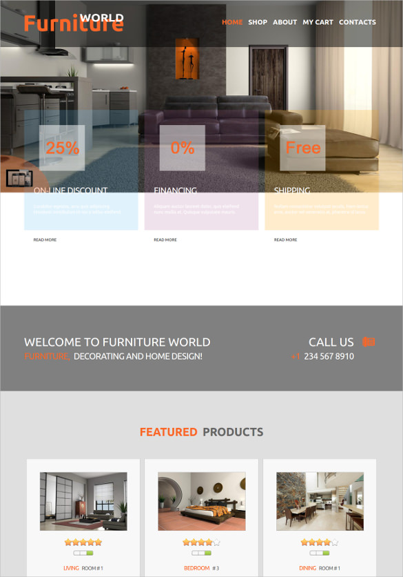 19+ Furniture Bootstrap Themes & Templates