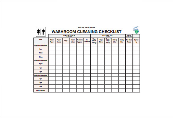 Bathroom Cleaning Checklist