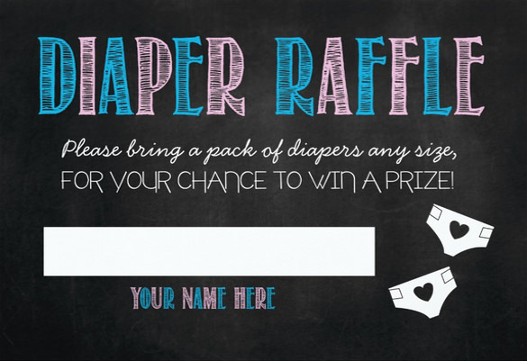 diaper raffle invitation template
