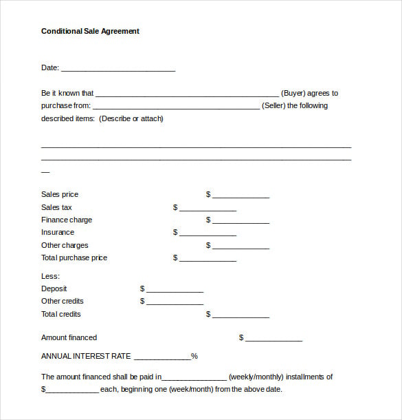sample conditional sales agreement temptae